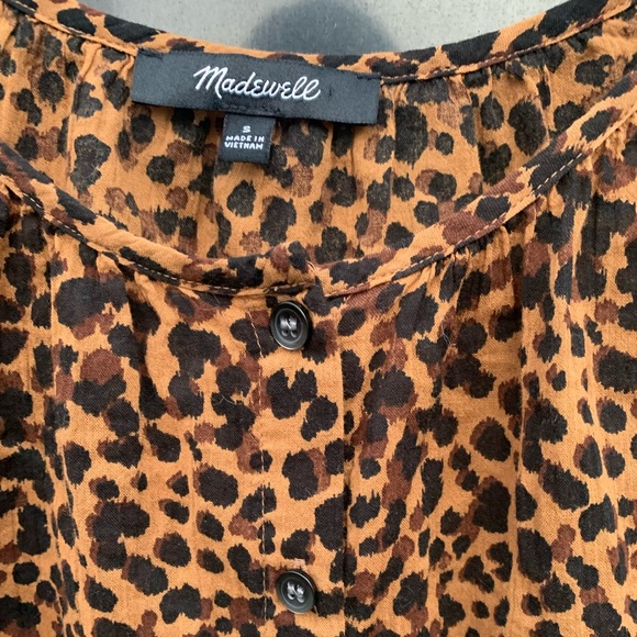 Madewell leopard print blouse sz Small - Picture 3 of 5